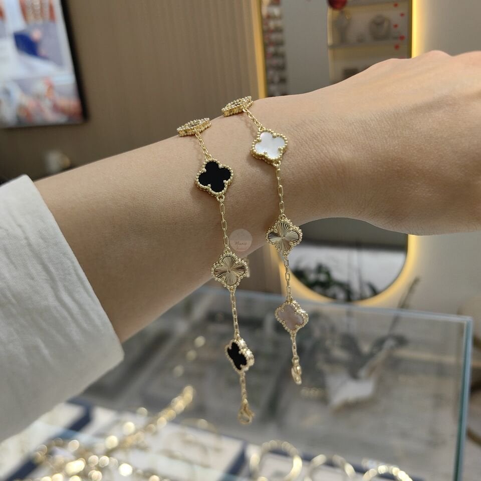 14K ALTIN KAPLAMA VN CLFF BİLEKLİKLER