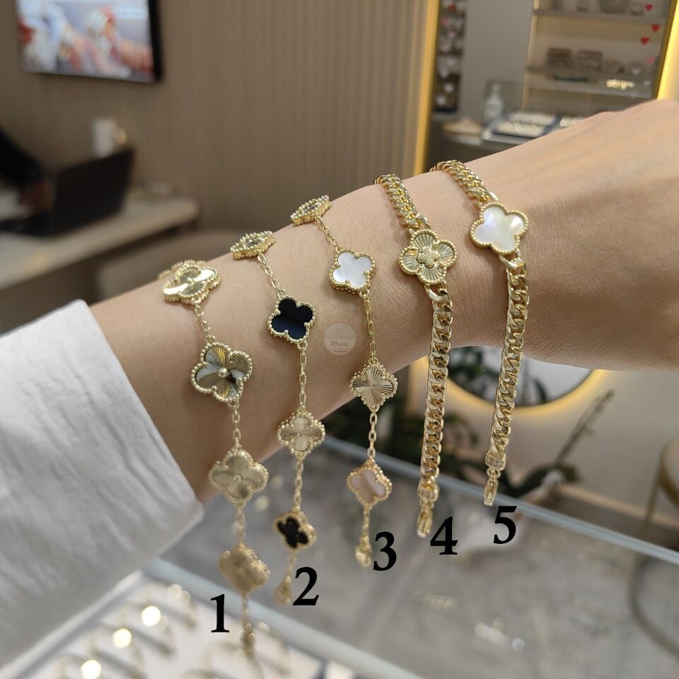 14K ALTIN KAPLAMA VN CLFF BİLEKLİKLER