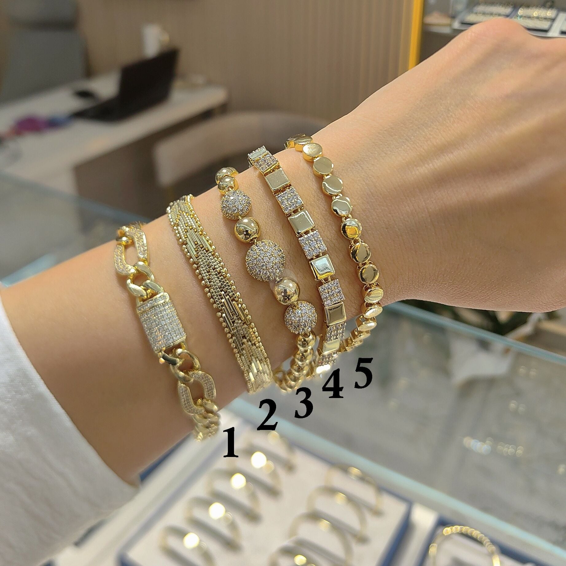 14K ALTIN KAPLAMA BİLEKLİKLER