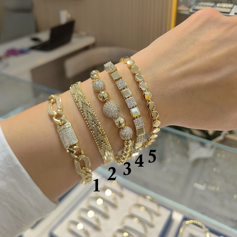 14K ALTIN KAPLAMA BİLEKLİKLER