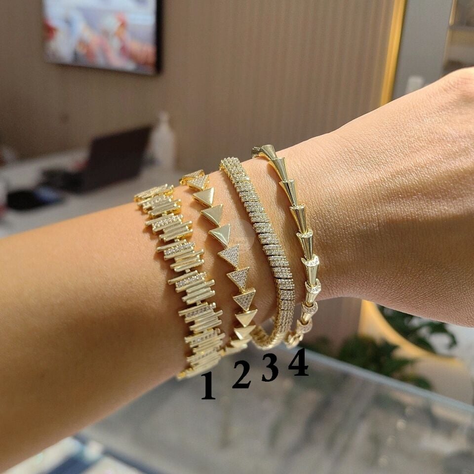 14K ALTIN KAPLAMA BİLEKLİKLER