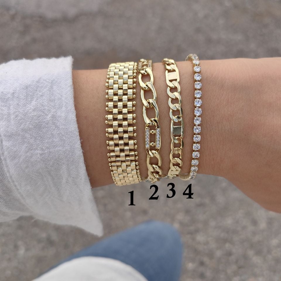 14K ALTIN KAPLAMA BİLEKLİKLER