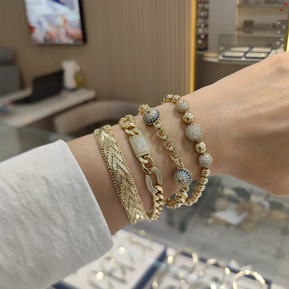 14K ALTIN KAPLAMA KLEO BİLEKLİKLER