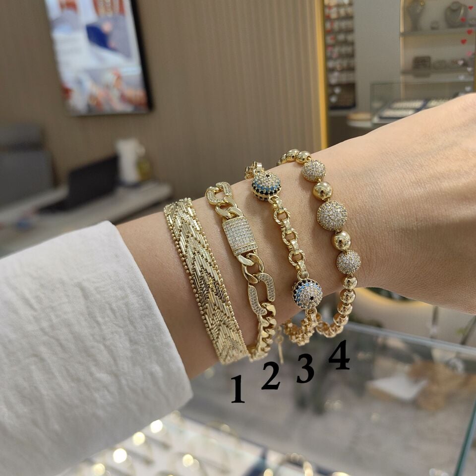 14K ALTIN KAPLAMA KLEO BİLEKLİKLER