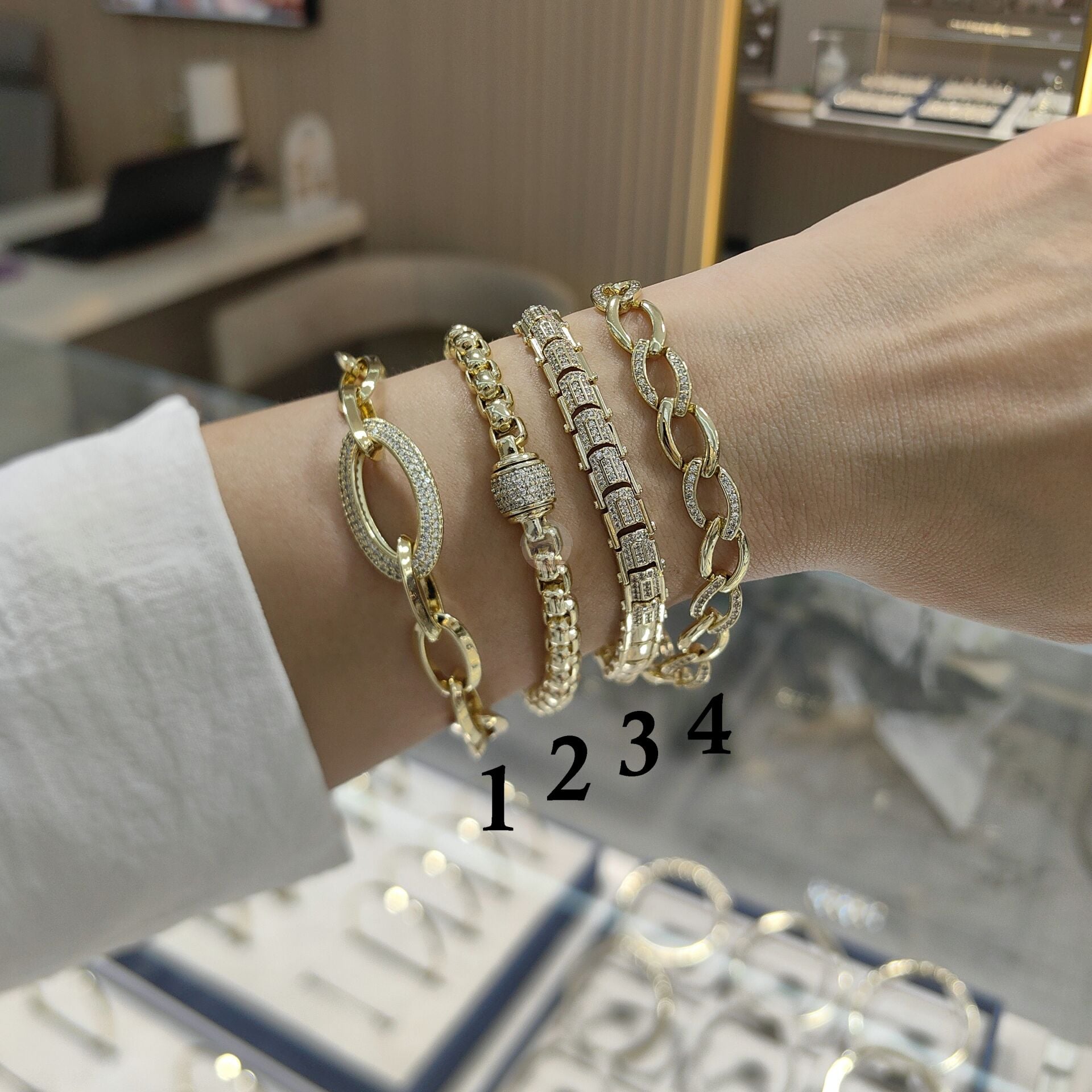14K AYAR ALTIN KAPLAMA BİLEKLİKLER