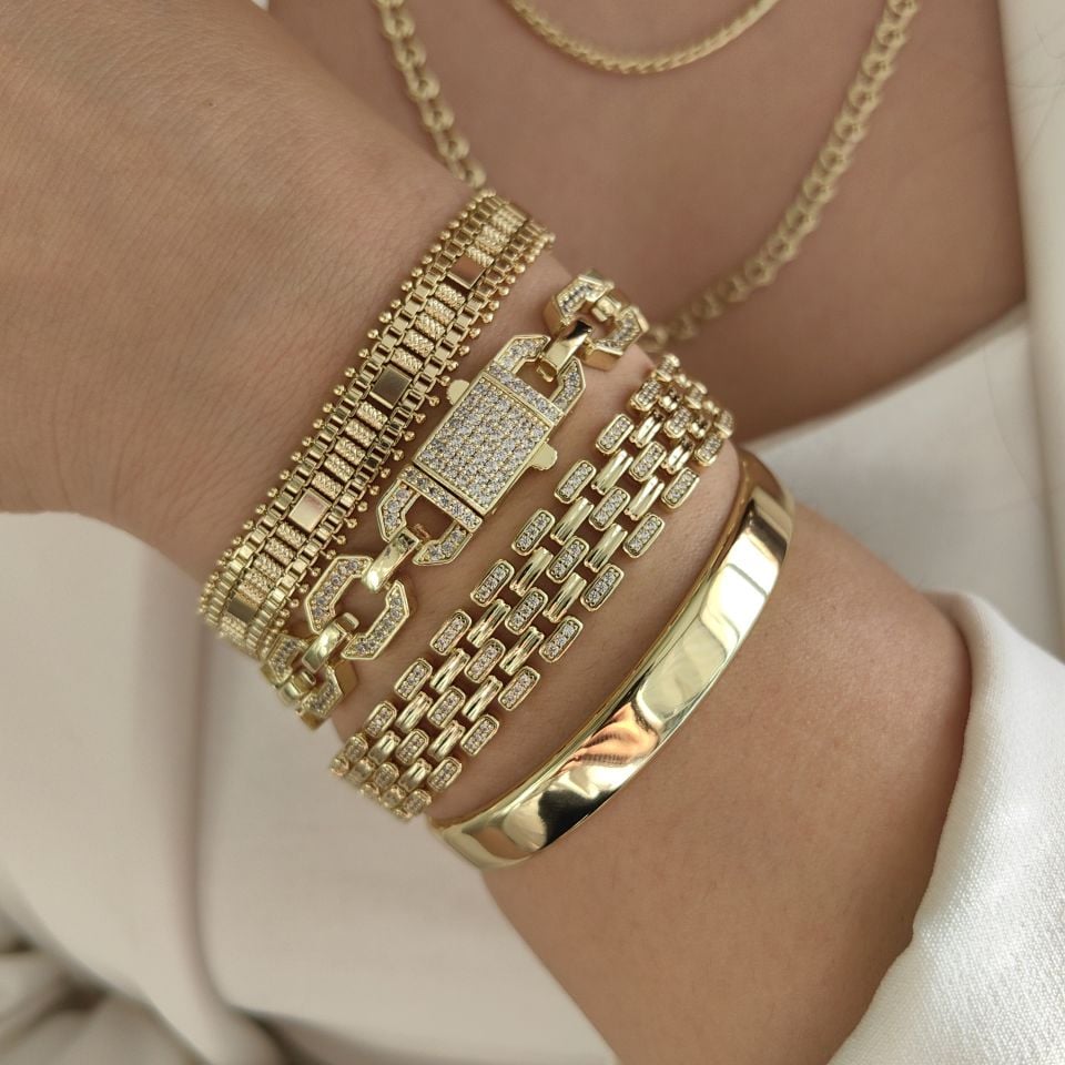 14 AYAR ALTIN RENGİ BİLEKLİKLER