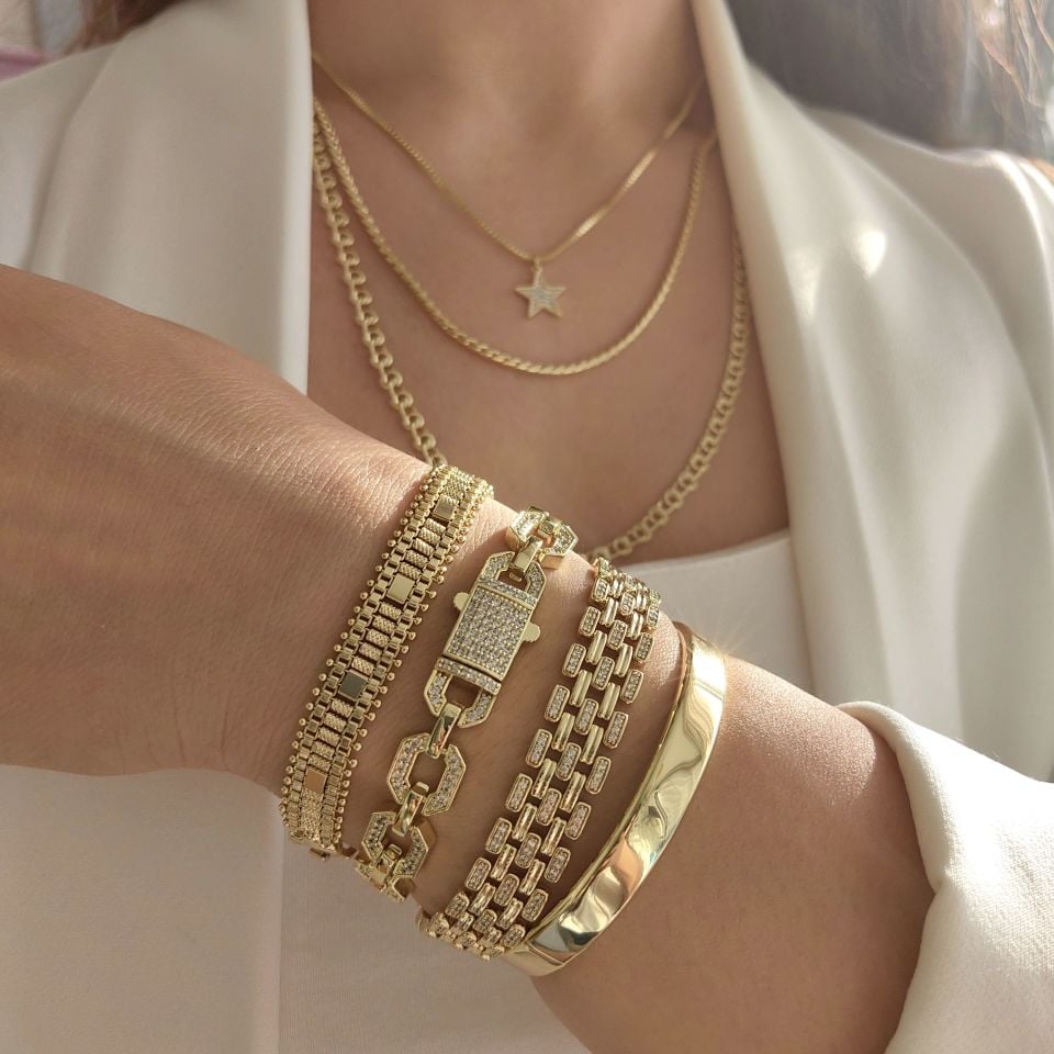 14 AYAR ALTIN RENGİ BİLEKLİKLER