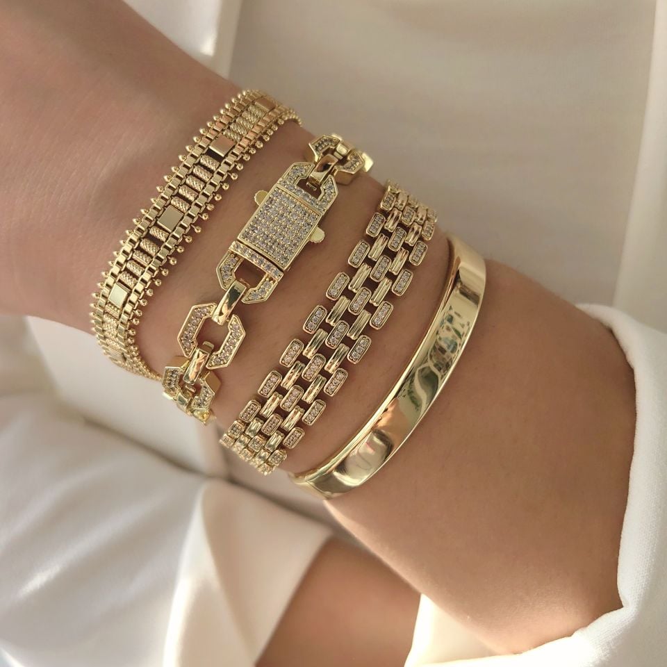 14 AYAR ALTIN RENGİ BİLEKLİKLER