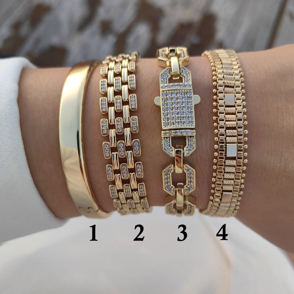 14 AYAR ALTIN RENGİ BİLEKLİKLER