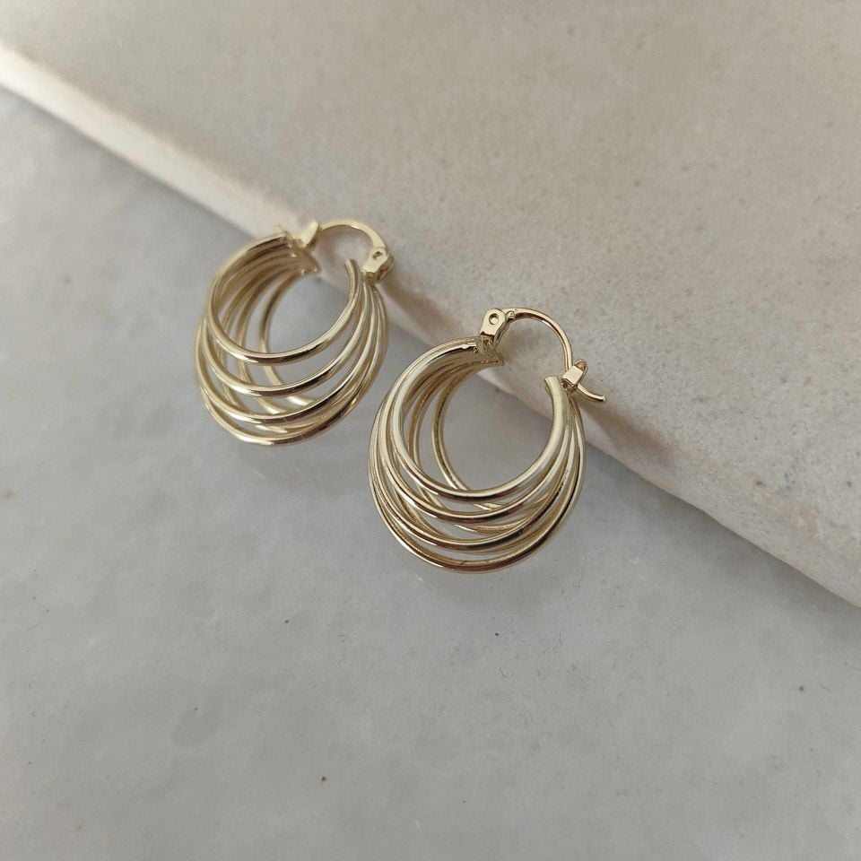 14K ALTIN KAPLAMA KÜPE
