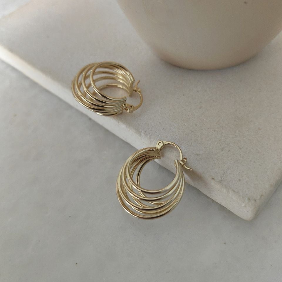14K ALTIN KAPLAMA KÜPE
