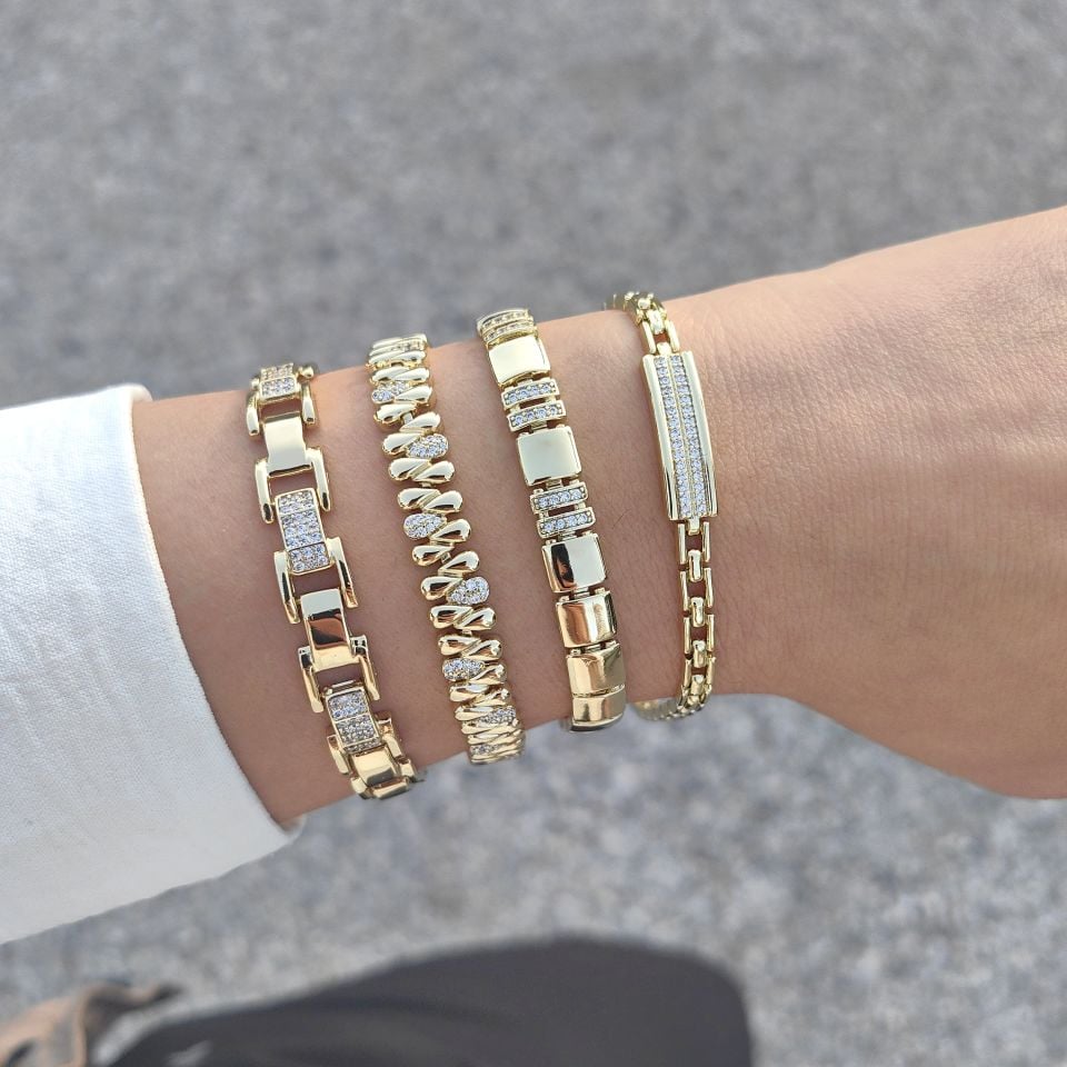 14K ALTIN KAPLAMA BİLEKLİKLER